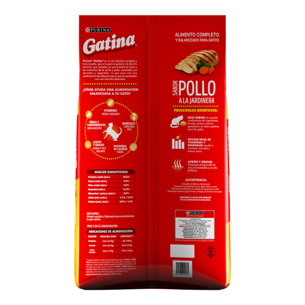 Alimento para Gato Adulto Gatina Pollo 9 Kg image number 1