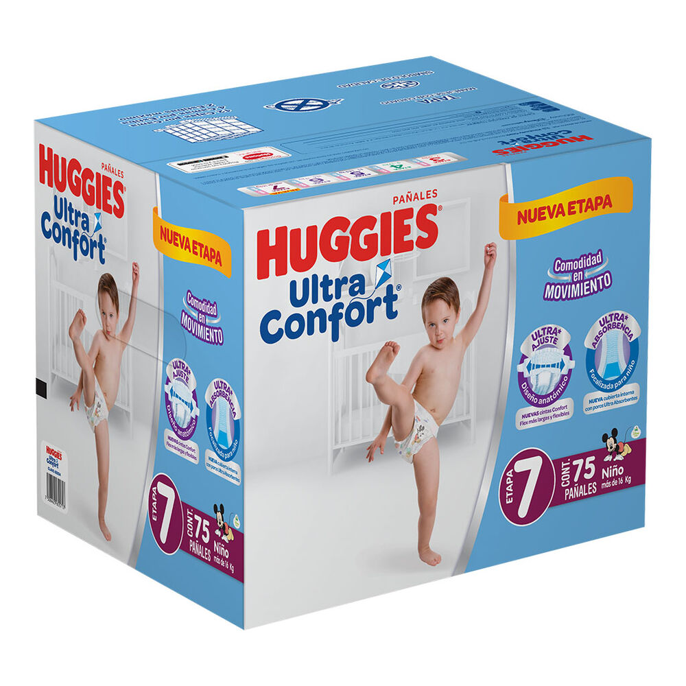 Pa&ntilde;al Etapa 7 Ni&ntilde;o Huggies UltraConfort 75 Pzas image number 2