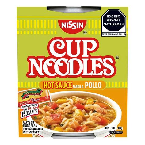 Sopa Instant&aacute;nea Hot Sauce Nissin Pollo 12/64 g