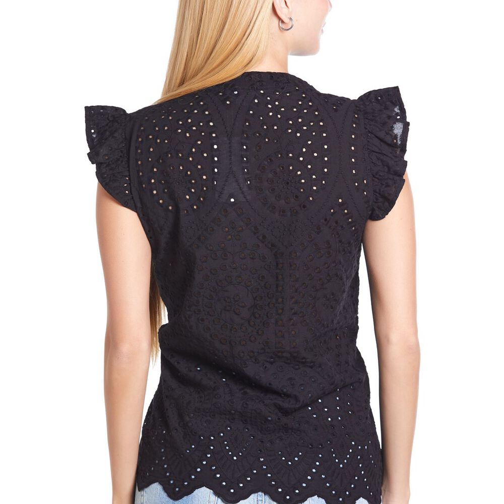 Blusa Tipo Croch&eacute; Negro talla CH Ann Miller image number 1