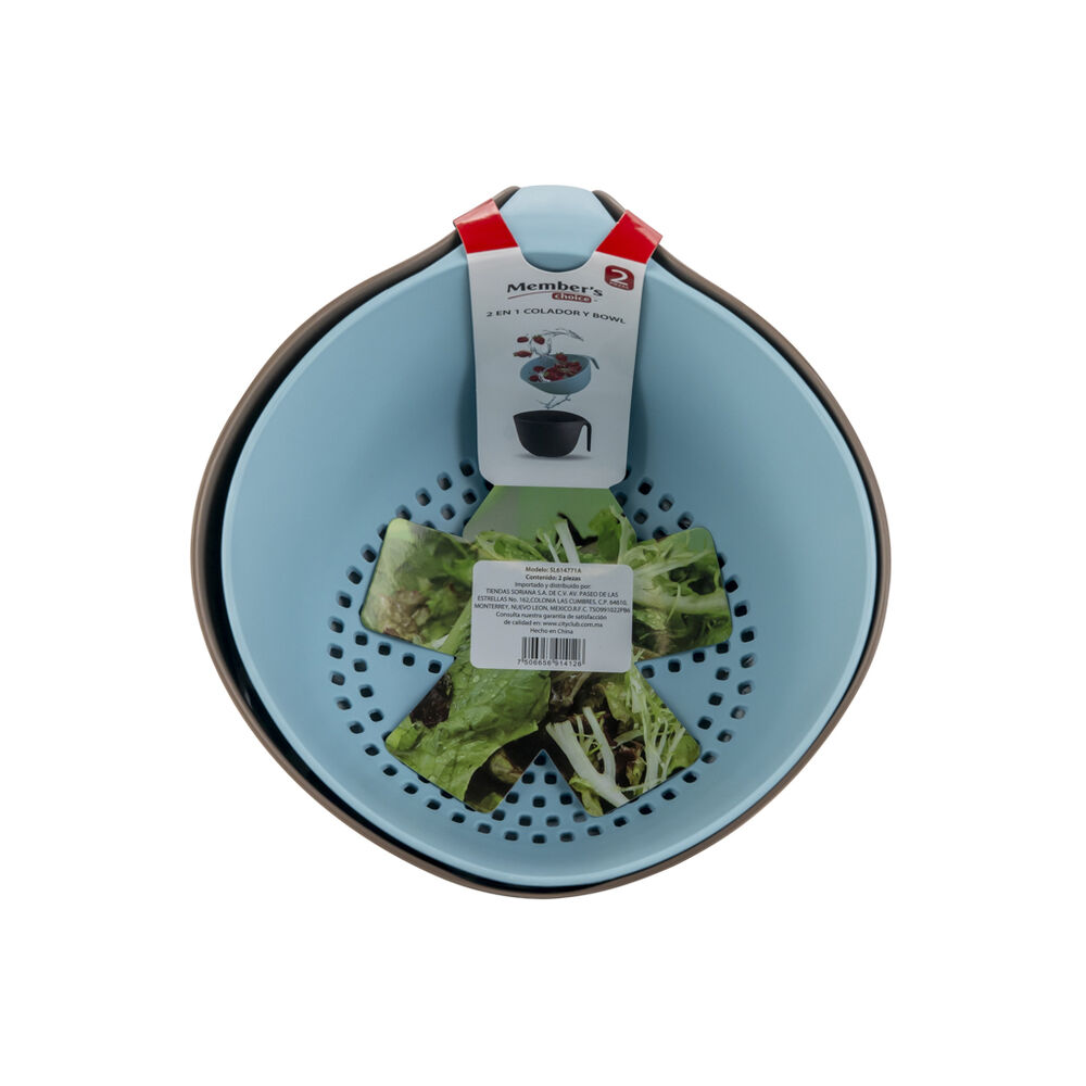 2 en 1 Colador y Bowl Member's Choice image number 3