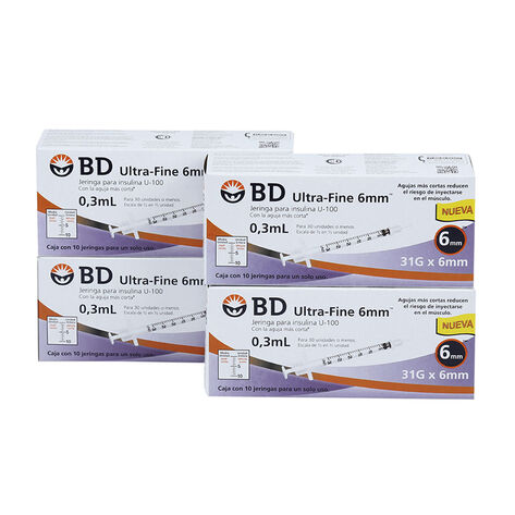 Jeringas Bd 0.3Ml 31Gx6Mm 4Pa