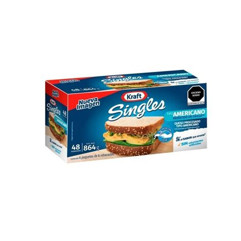Queso Americano Singles Reducido 864 gr