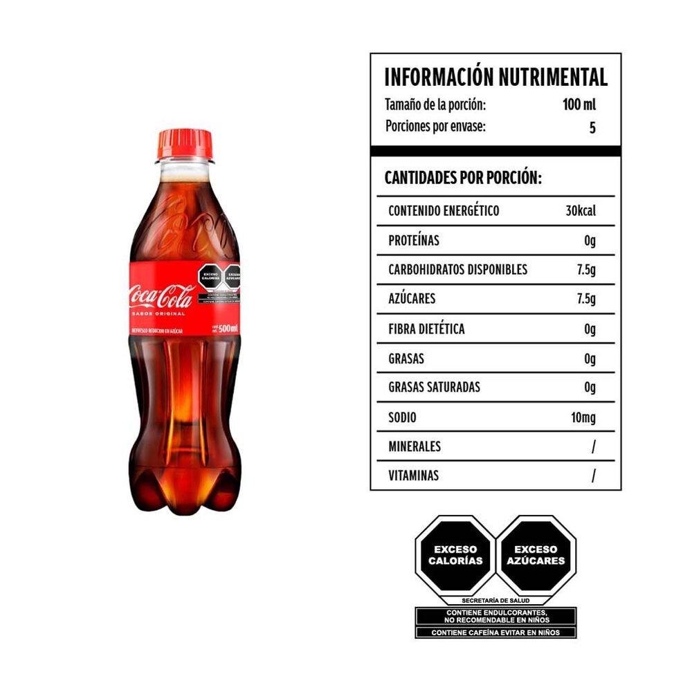Refresco Regular Coca Cola 500 Ml Pet image number 3