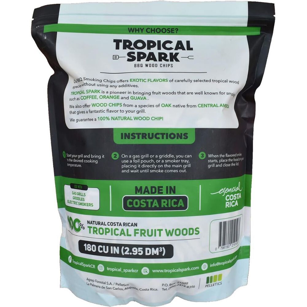 Astillas para ahumar s/caf&eacute; 800 grs Tropical Sparks image number 1