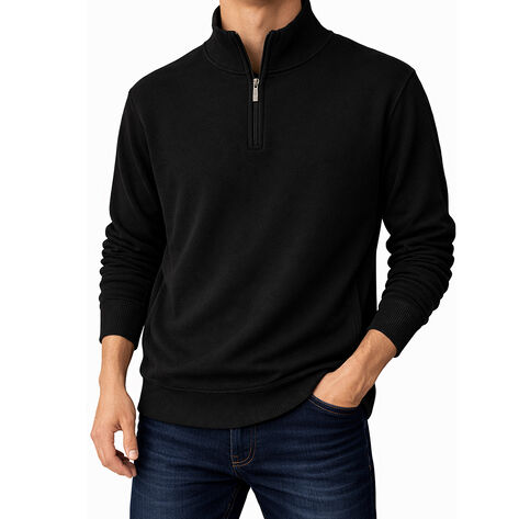 Sueter Quarter Zip Negro TM Member's Choice