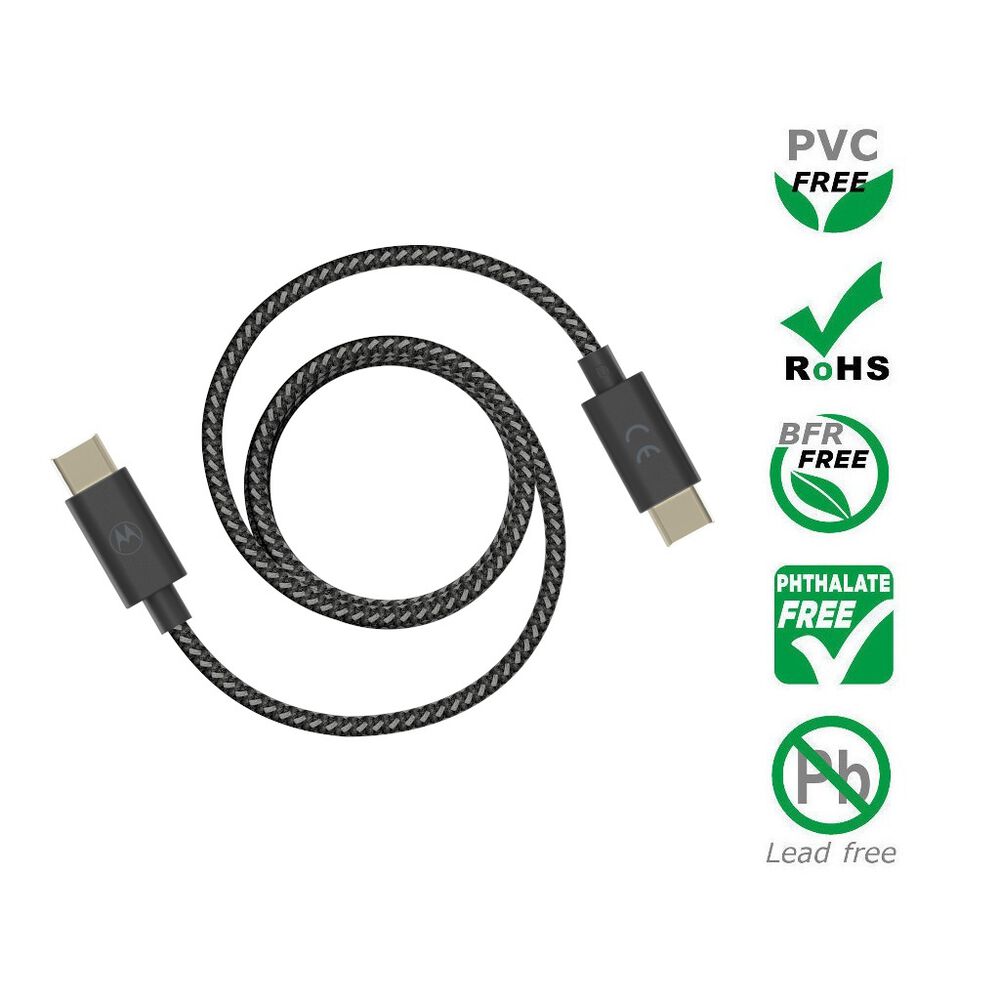 Cable Cargador de Tipo C a Tipo C Motorola image number 3