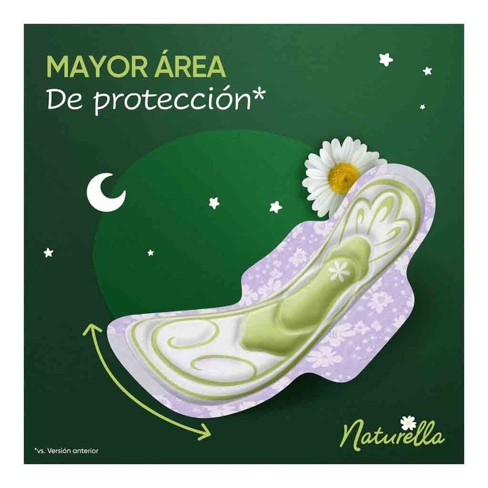Toalla Femenina Nocturna con Alas Naturella  64 pzas image number 3