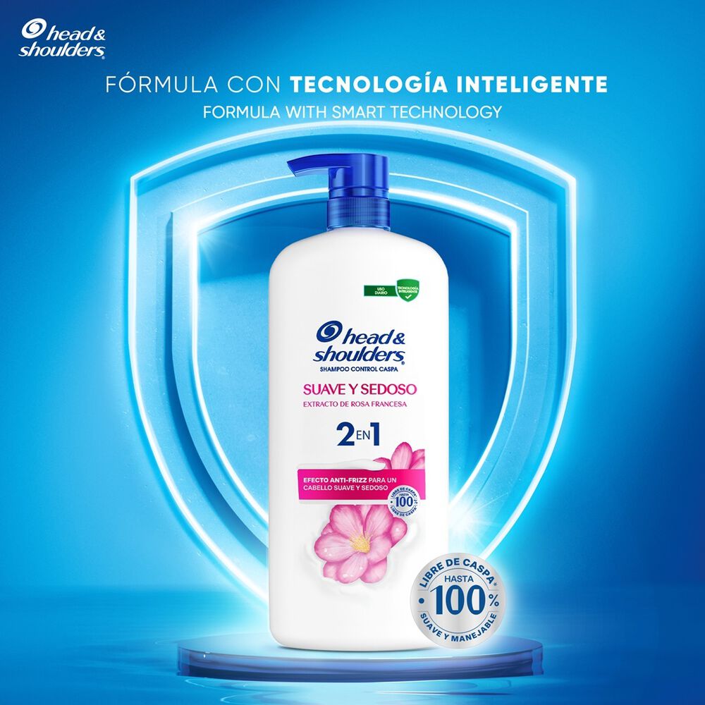 Shampoo Suave Y Sedoso Head & Shoulders 1.19 L image number 3