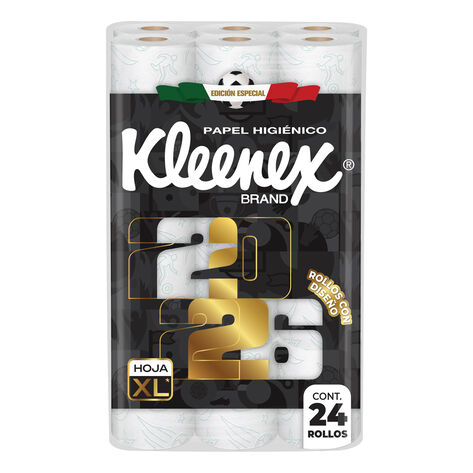 Papel Higi&eacute;nico Mundial 2026 Kleenex 24 Pzas