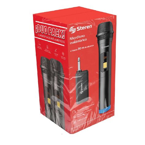 Paquete de 2 Micr&oacute;fonos Inal&aacute;mbricos Steren