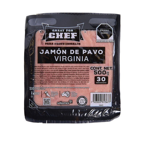 Jam&oacute;n de Pavo Virginia Great for Chef 500 g