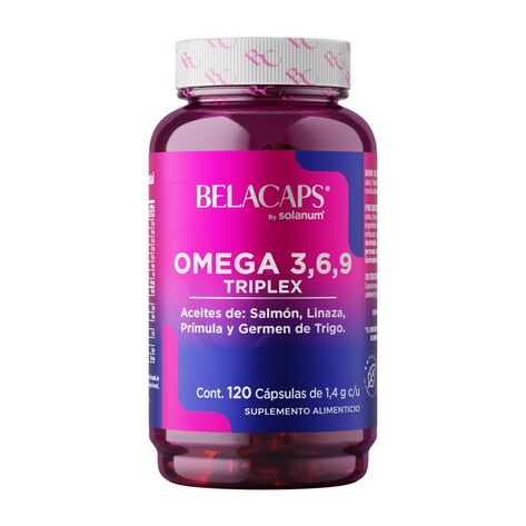 Belacaps Omega 3, 6, 9, triplex 120 capsulas