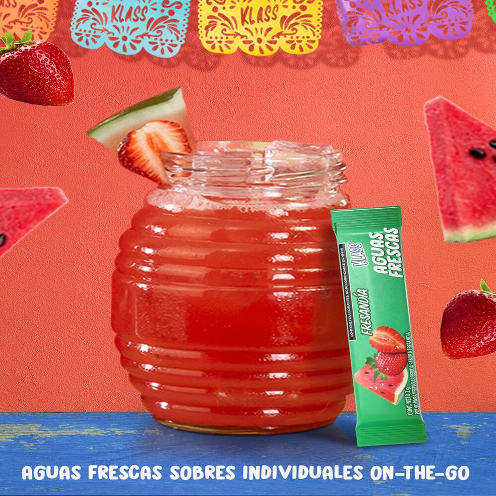 Concentrado en Polvo Sabores Aguas Frescas The Klass Sticks's 60 Pack image number 3