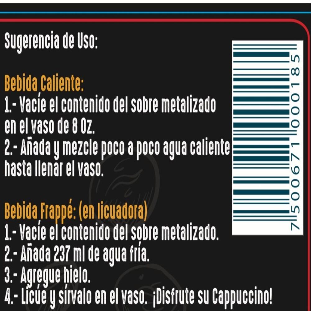 CAF&Eacute; CAPPUCCINO INSTANTANEO TQC 20/8 OZ image number 1