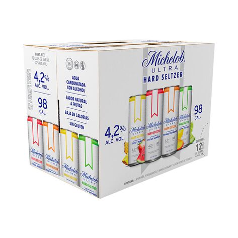 Bebida alcoh&oacute;lica preparada Michelob Ultra Hard seltzer 355 ml 12 piezas