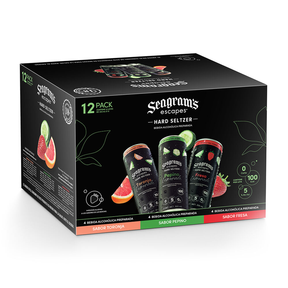 Bebida alcoh&oacute;lica preparada Seagram's Escapes Lemonade 355 ml 12 piezas image number 1