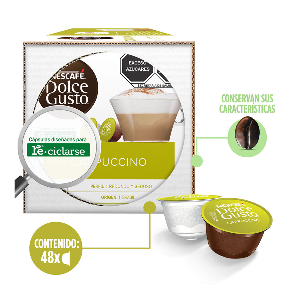 C&aacute;psulas para Caf&eacute; Cappuccino Nescaf&eacute; Dolce Gusto 48 pzas image number 1