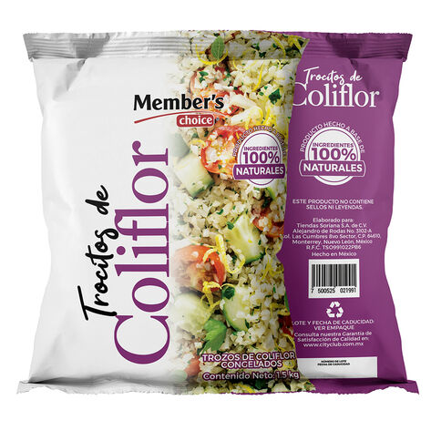 Coliflor en Trocitos Member's Chioce 1.5 Kg