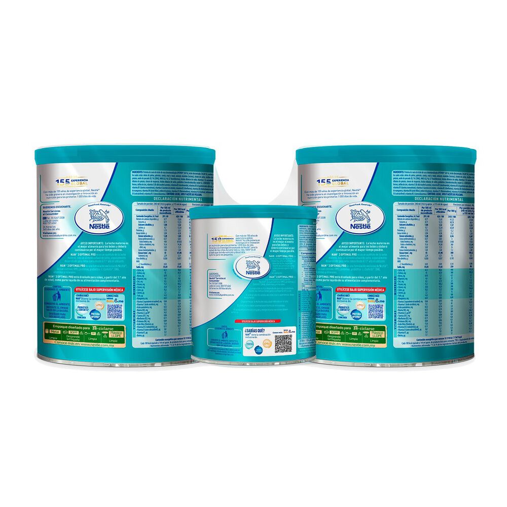 F&oacute;rmula Infantil Etapa 3 Nan 2/1.6 kg + 400 g gratis image number 1