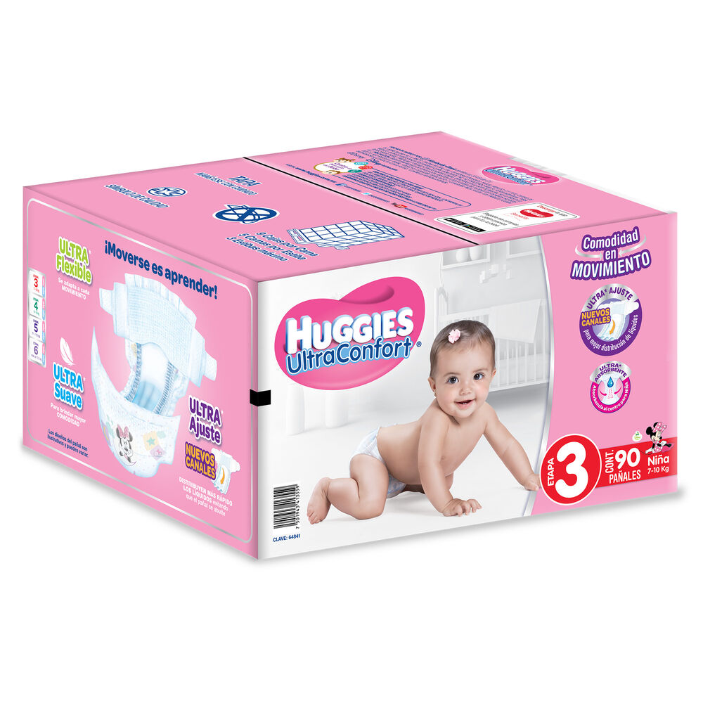 Pa&ntilde;al Etapa 3 Ni&ntilde;a Huggies UltraConfort 3/30 pzas image number 1