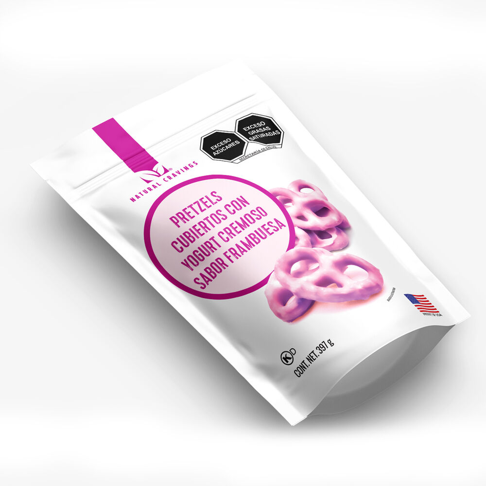 Pretzels con Cobertura Sabor Yogurt Frambuesa   397g image number 2