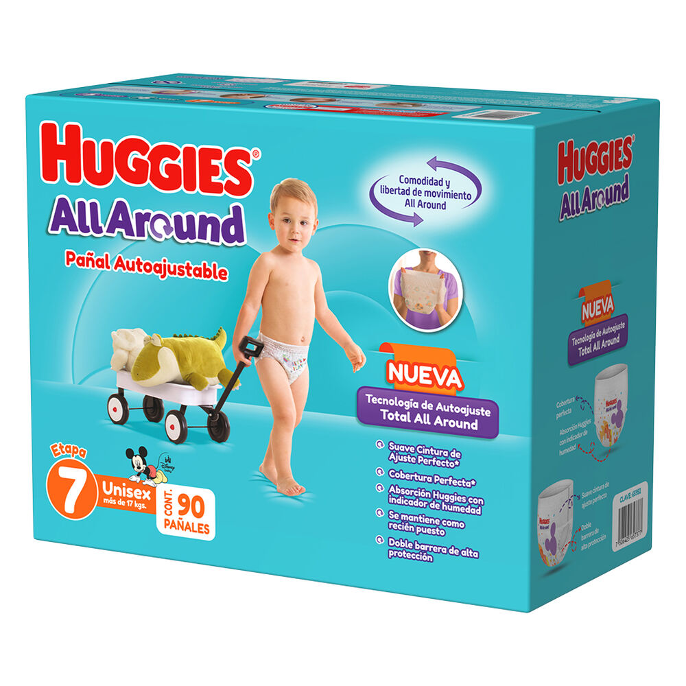 Pa&ntilde;al All Around Etapa 7 Huggies 90 Pzas image number 1