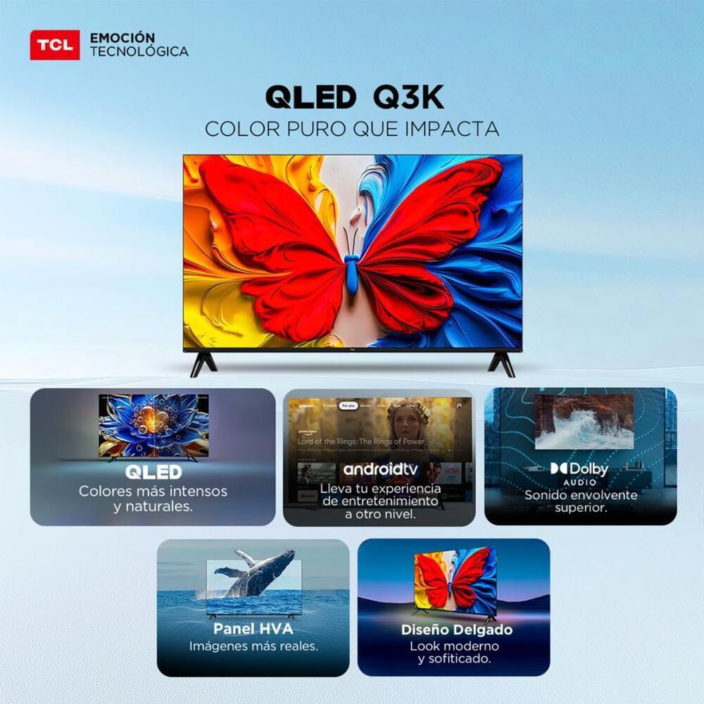 Pantalla 43" TCL FHD QLED Google TV 43Q3K image number 1