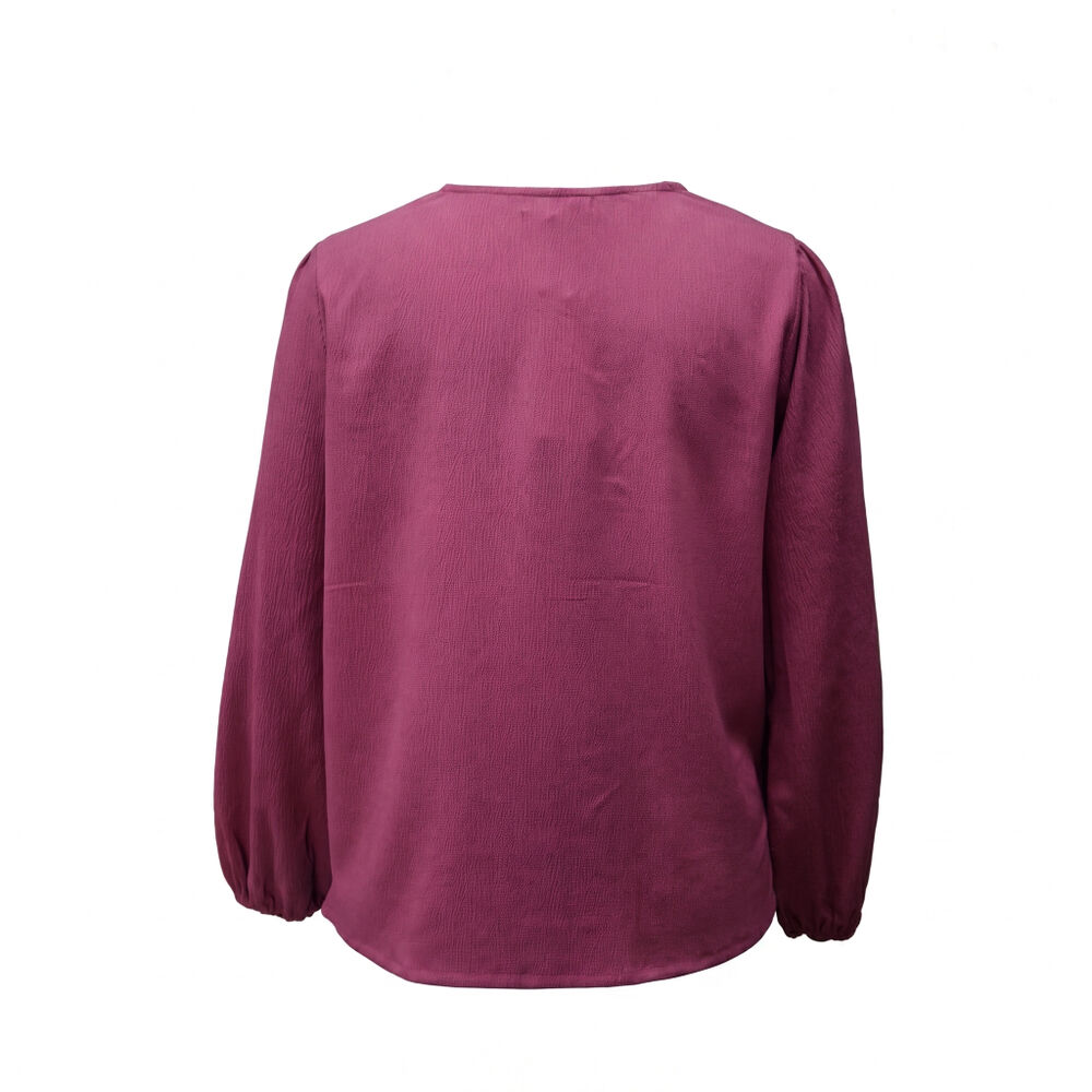 Blusa manga larga con el&aacute;stico en pu&ntilde;o rosa talla CH RC Collections image number 1
