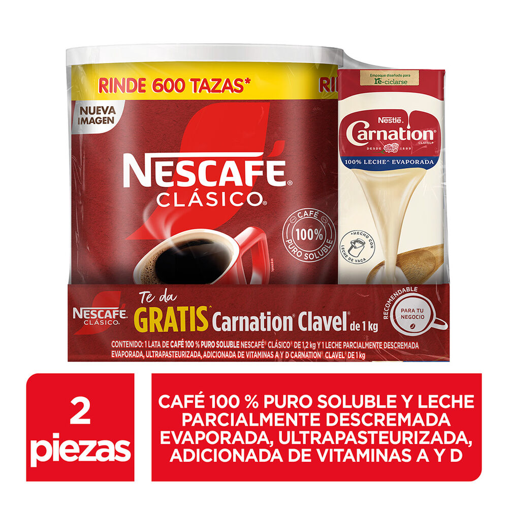 Nescafe Clasico 1.2kg + Carnation 1L image number 4