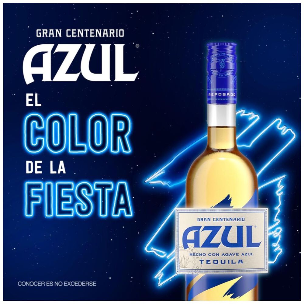 Tequila Centenario Azul Resposado 950 ml image number 4