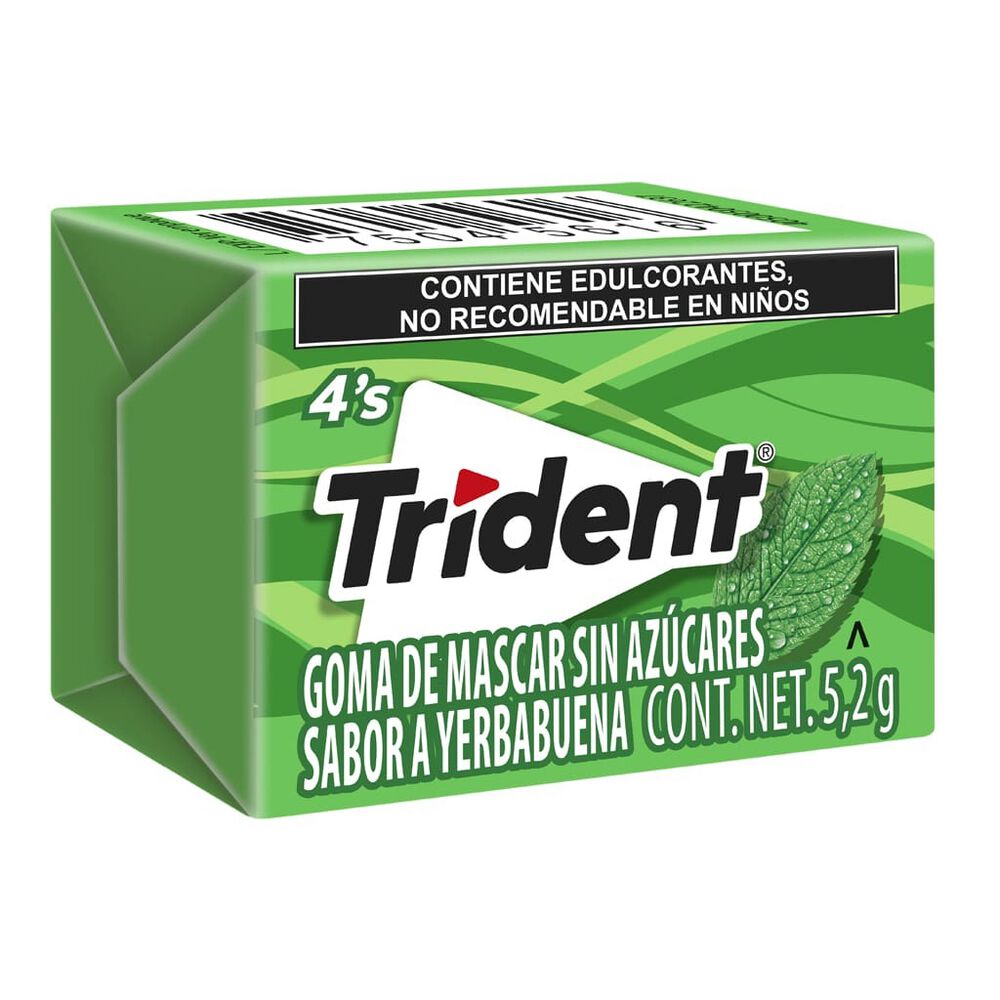 Chicle 4S Yerbabuena Trident  40/5.2 g image number 1
