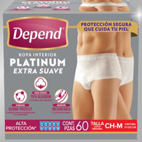 Ropa Interior Platinum CH/M 60 pz Depend