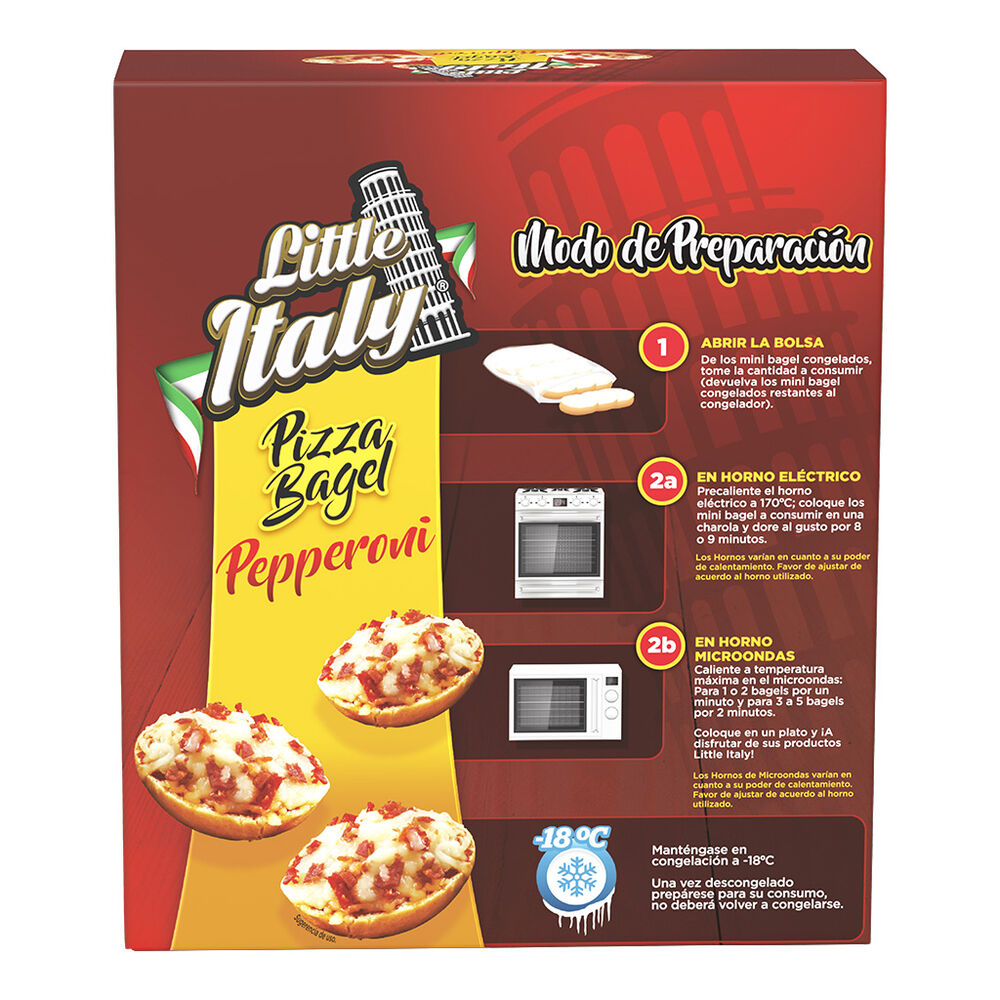 Mini Pizzas Bagels Little Italy 18 pzas image number 1