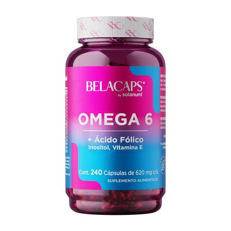 Belacaps Omega 6 + Acido f&oacute;lico e inositol 240 capsulas