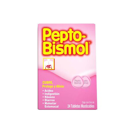 Pepto Bismol con 24 Tabletas