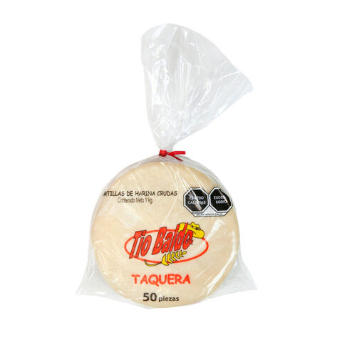 Tortilla de Harina Cruda Taquera T&iacute;o Baldo 1 Kg