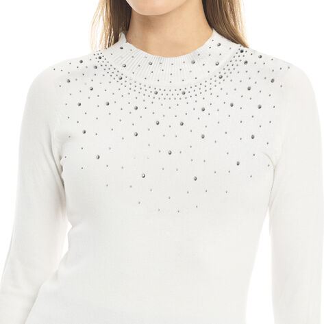 Sueter tejido beige talla EG Nine West