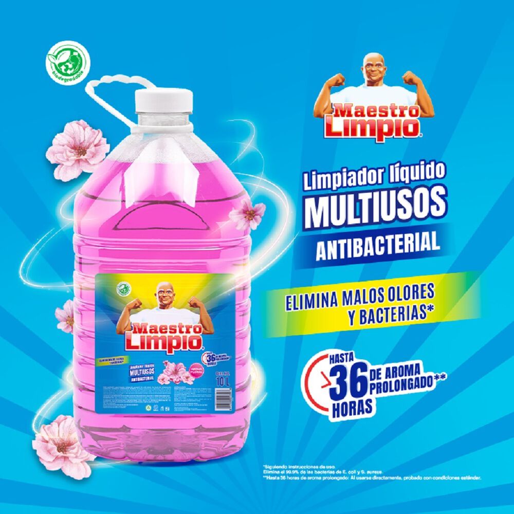 Limpiador L&iacute;quido Multiusos Aroma Floral Maestro Limpio 10 L image number 2