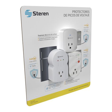 Paquete de 3 Protectores de Picos de Voltaje Steren