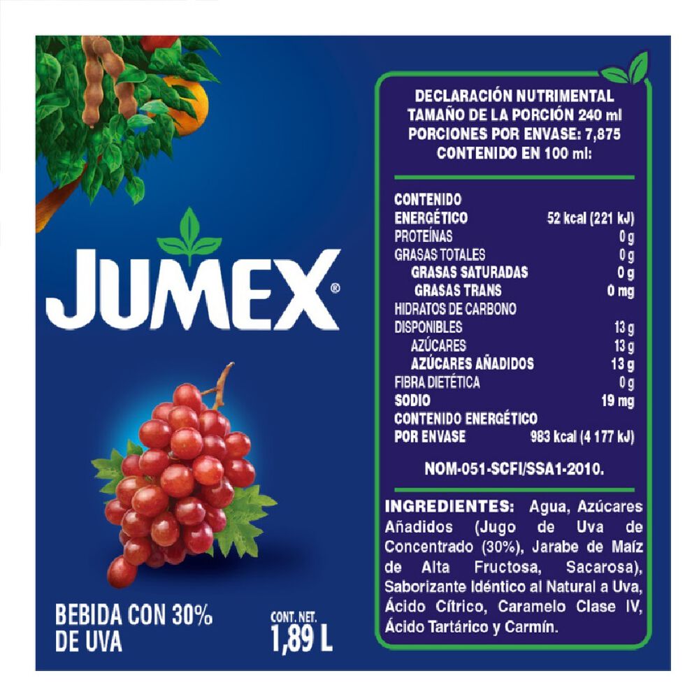 Bebida con Jugo sabor Uva Jumex 1.89 L image number 1