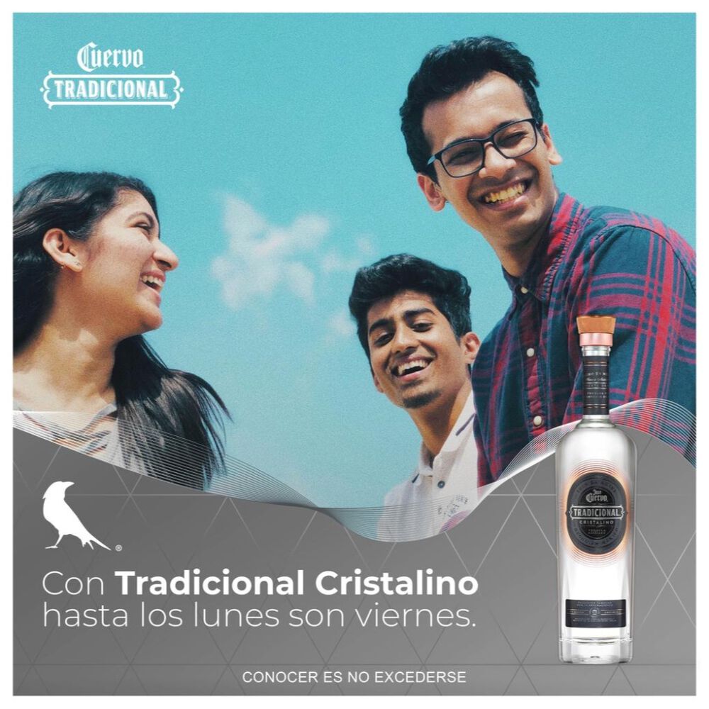 Tequila Cuervo Tradicional Cristalino Reposado 750 ml image number 1