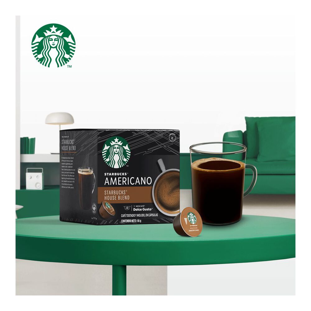 Caf&eacute; Starbucks by Nescaf&eacute; Dolce Gusto House Blend 12 C&aacute;psulas image number 2