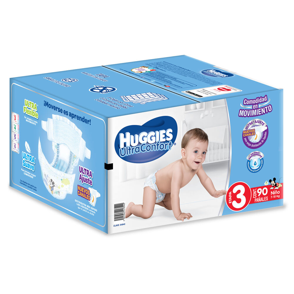 Pa&ntilde;al Etapa 3 Ni&ntilde;o Huggies UltraConfort 3/30 pzas image number 1