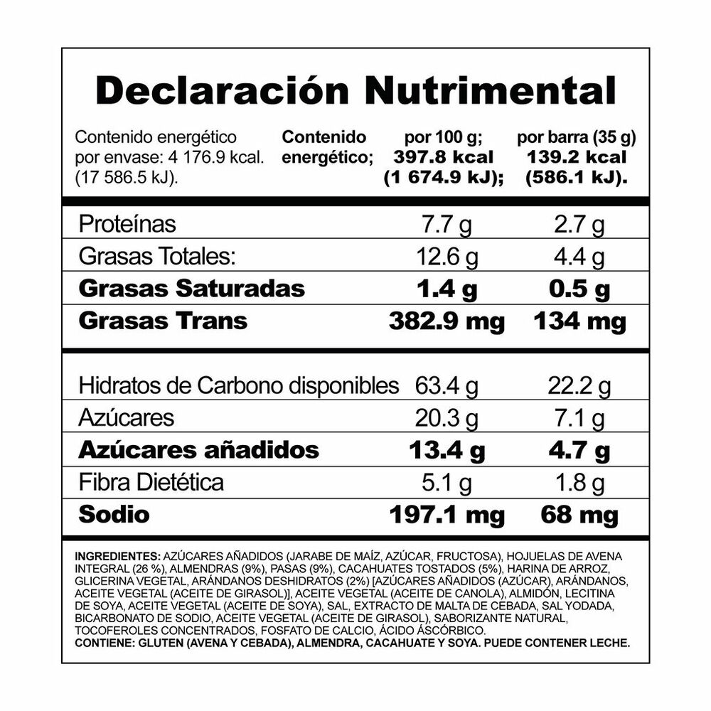 Barra Fruit & Nut Nature Valley  30/35 g image number 1