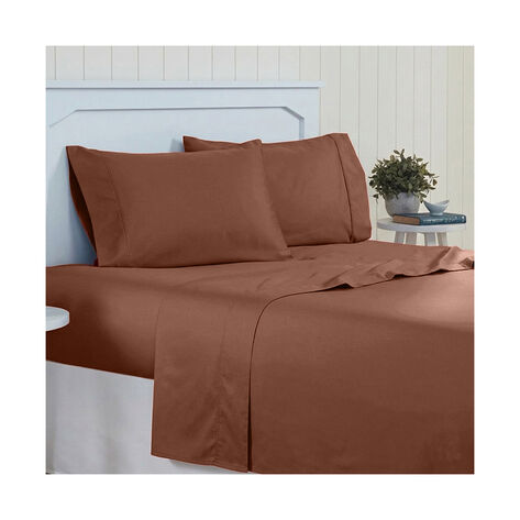 Juego de sabanas microfibra caf&eacute; queen Relax Home