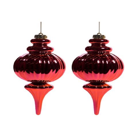 Set 2 Ornamentos Rojos Jumbo M.CH.