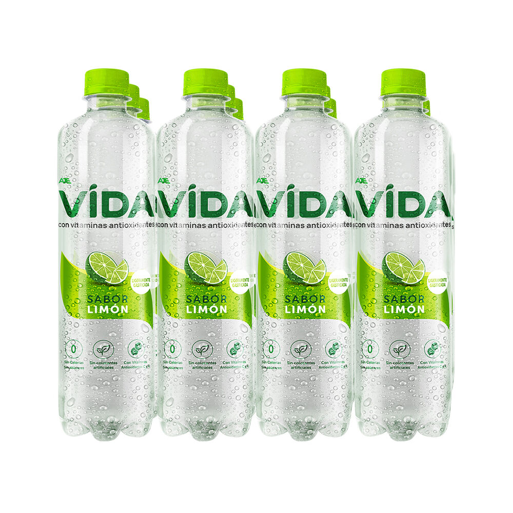 Agua Gasificada Lim&oacute;n VIDA  12/575 ML image number 1