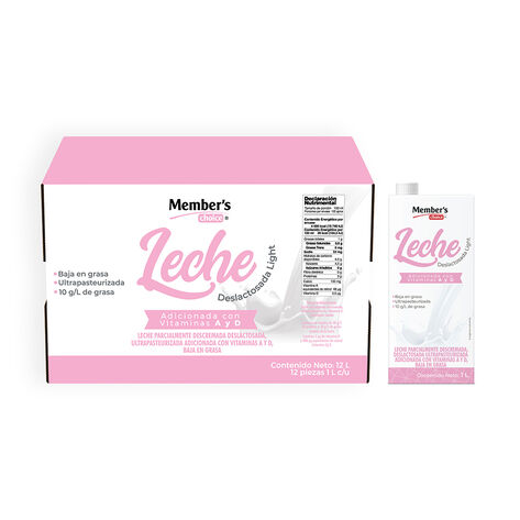Leche Deslactosada Light  Member's Choice 12/1 L