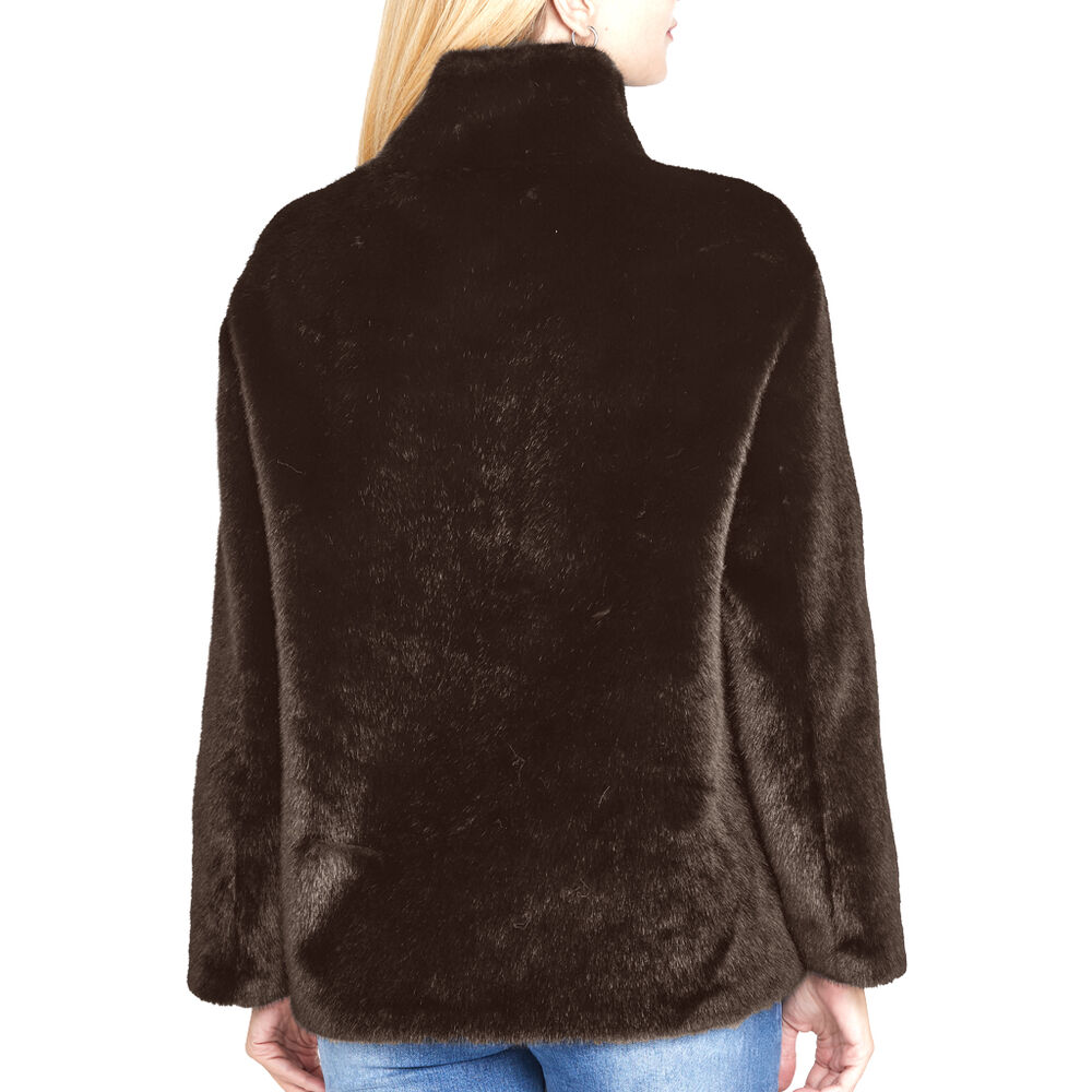 Blazer de Peluche con Botones Beige talla EG Ann Miller image number 1